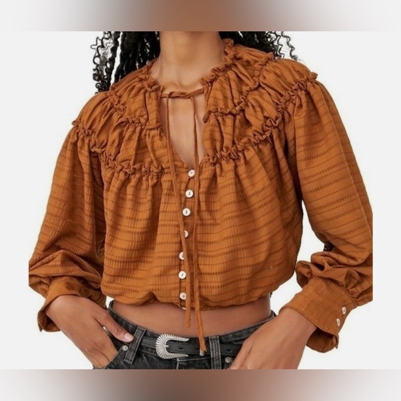 Free People Hailey Blouse sz XS - Picture 5 of 7
